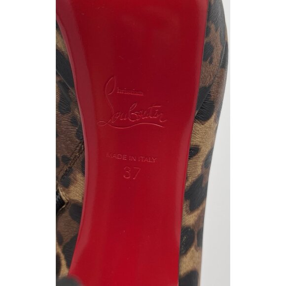 Christian Louboutin Bianca Leopard Print Platform Booties 120 Size EU 37 US 7 - Picture 11 of 11